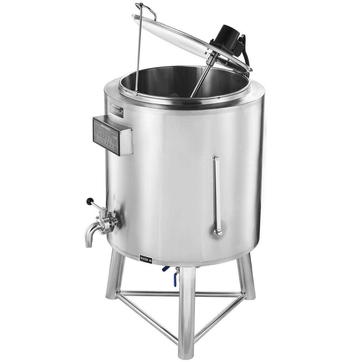 Milk Pasteurizer 100L, Commercial Milk Pasteurization Machine, Food Grade 304 Stainless Steel, Professional Pasteurization with Time and Temperature Control, for Milk Juice Yogurt Sterilization