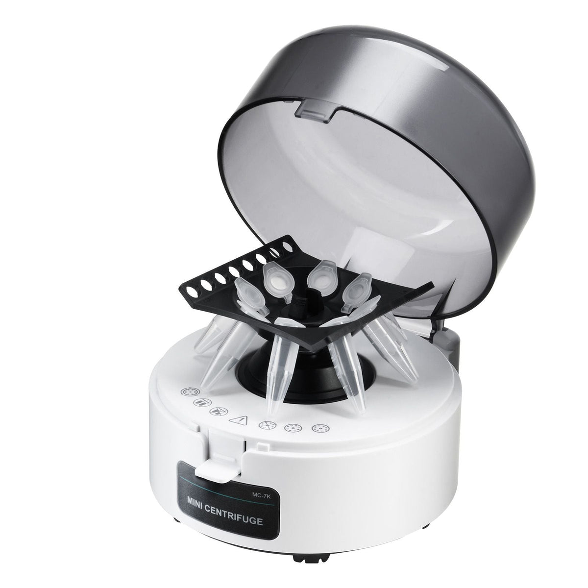 Mini Centrifuge Machine, 3013xg RCF Electric Laboratory Centrifuge Machine with 2-in-1 Rotor for 0.2/1.5/2ml Tube Capacity, Fixed Speed 7000r/min, Low Noise, Widely Used in Various Experiments