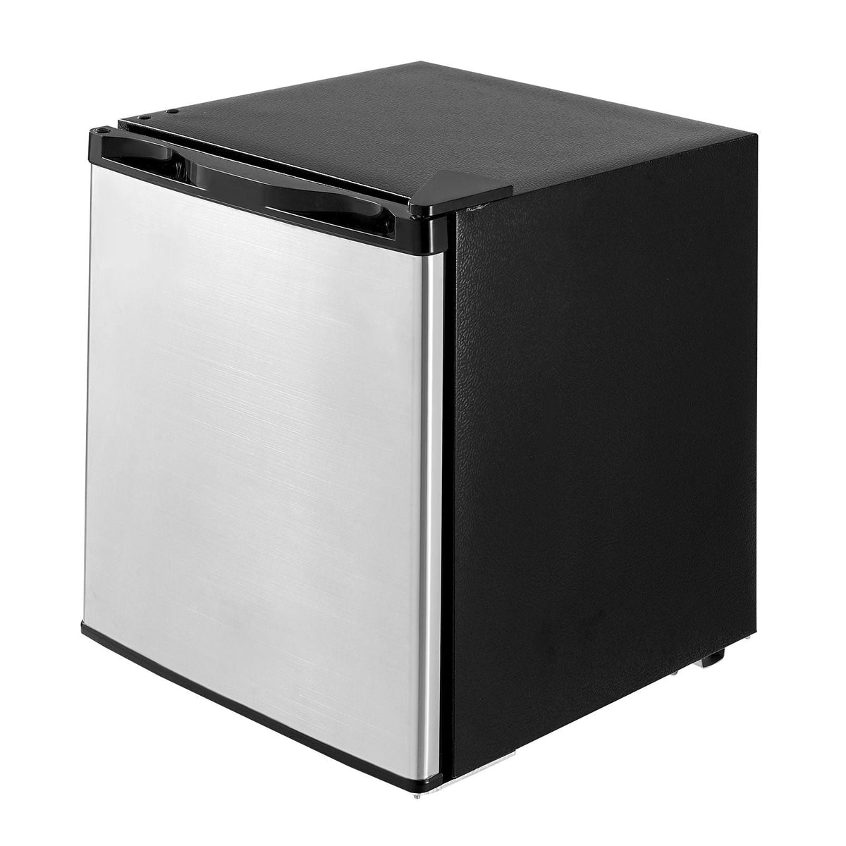 Mini Fridge, 1.6 Cu.Ft, Single Door Compact Refrigerator, Adjustable Temperature, Metal Shelf, Energy Efficient Small Refrigerator, Reversible Door, Low Noise, for Bedroom, Office, Stainless