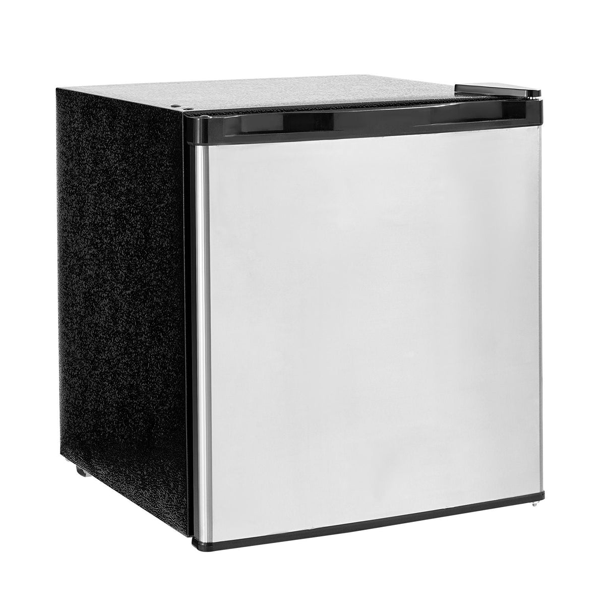 Mini Fridge, 1.6 Cu.Ft, Single Door Compact Refrigerator, Adjustable Temperature, Metal Shelf, Energy Efficient Small Refrigerator, Reversible Door, Low Noise, for Bedroom, Office, Stainless