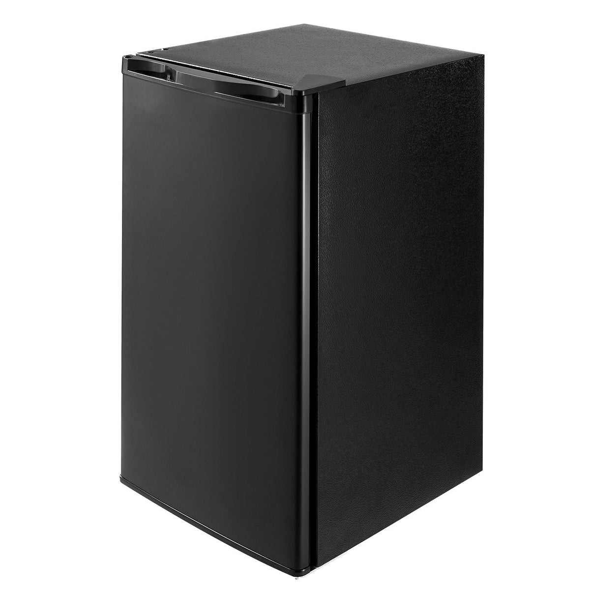 Mini Fridge, 3.2 Cu.Ft, Single Door Compact Refrigerator, Adjustable Temperature, Glass Shelf, Energy Efficient Small Refrigerator, Reversible Door, Low Noise, for Bedroom Dorm Office, Black