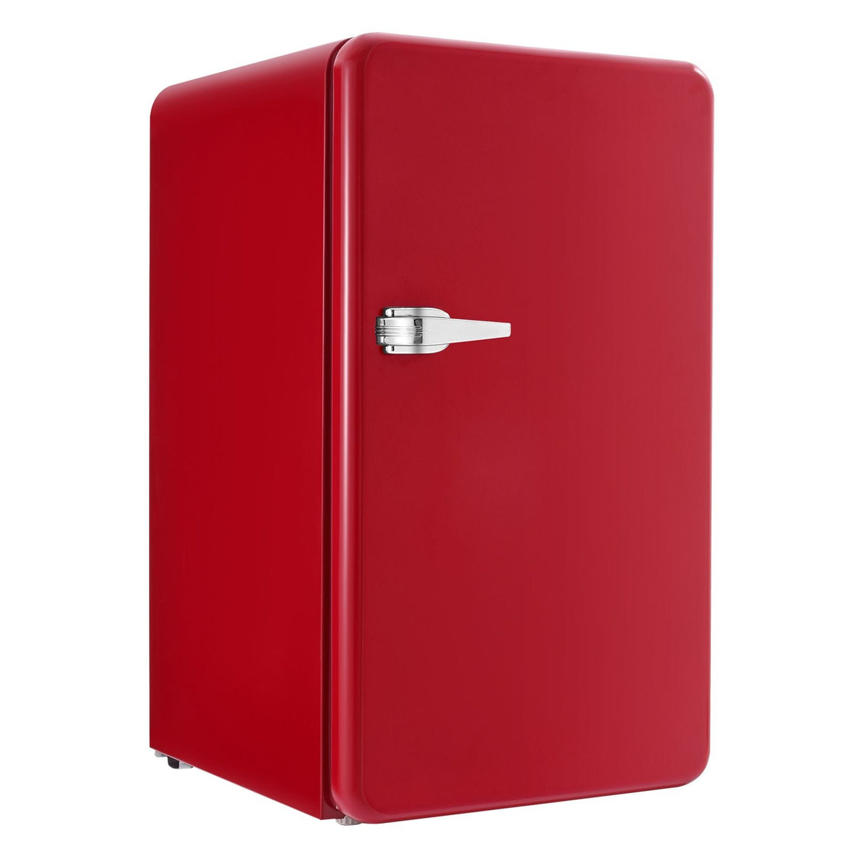 Mini Fridge, 3.2 Cu.Ft, Single Door Compact Refrigerator with Adjustable Temperature, Glass Shelf, Energy Efficient Dorm Fridge, Low Noise Small Refrigerator, for Bedroom, Office, Dorm, Red