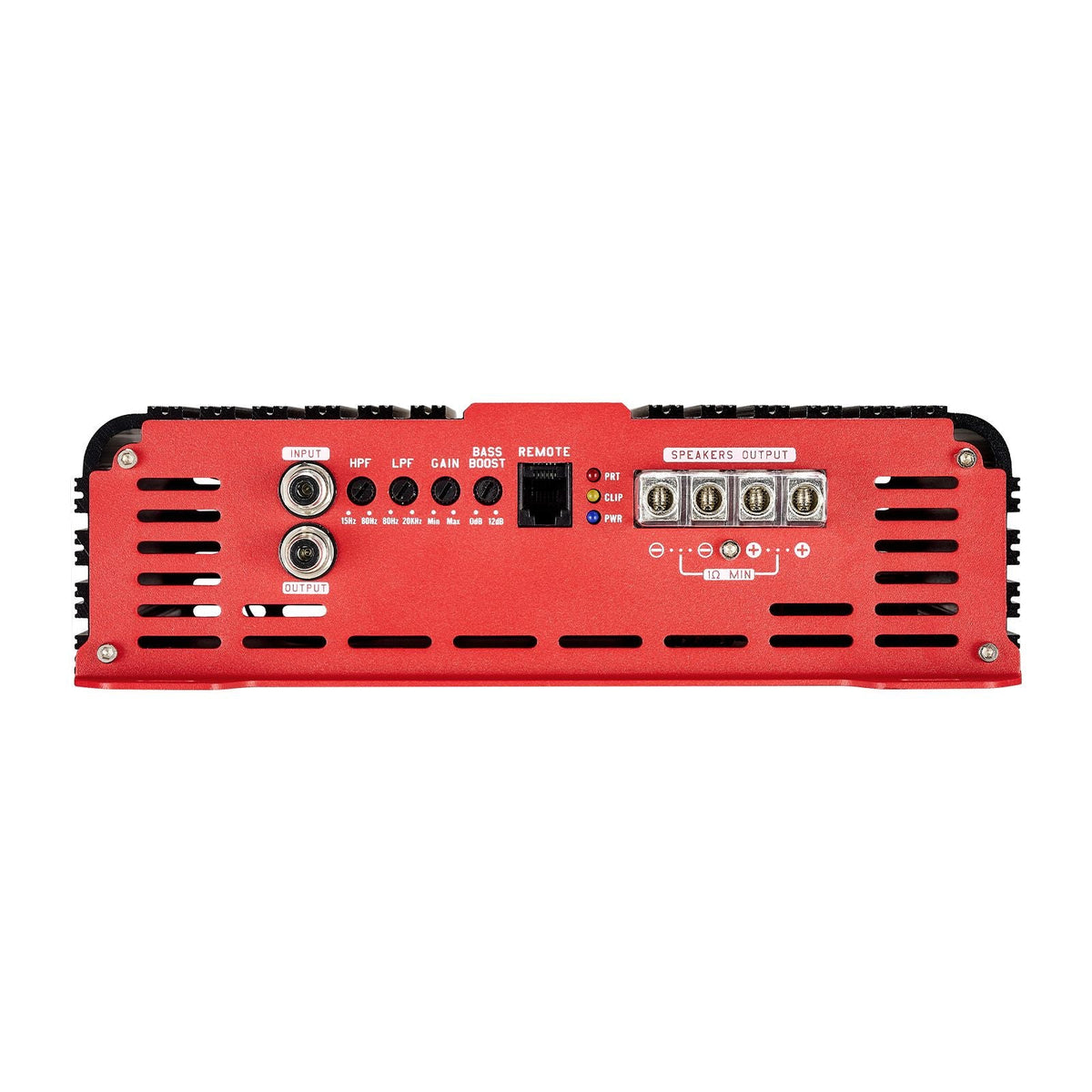 Monoblock Car Amplifier, 1500W RMS MAX, 1/2/4 Ohm Stable, 1-Channel Class D Car Audio Amplifier with Remote Subwoofer Level Control, Low Pass Filter and Bass Boost, Volume Controller Included