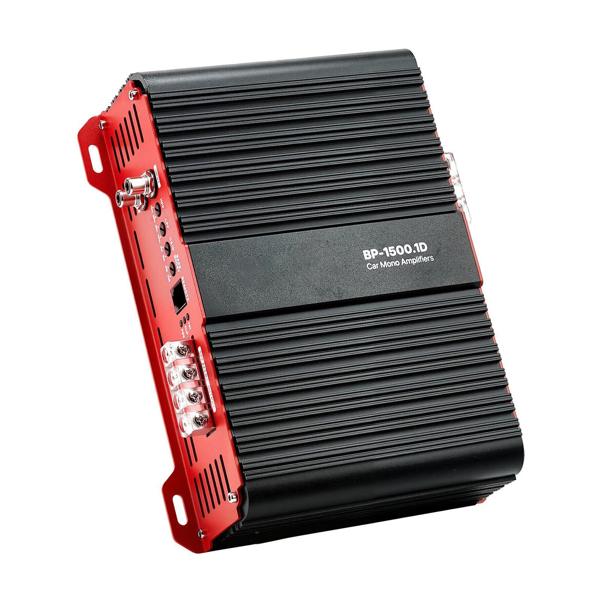 Monoblock Car Amplifier, 1500W RMS MAX, 1/2/4 Ohm Stable, 1-Channel Class D Car Audio Amplifier with Remote Subwoofer Level Control, Low Pass Filter and Bass Boost, Volume Controller Included