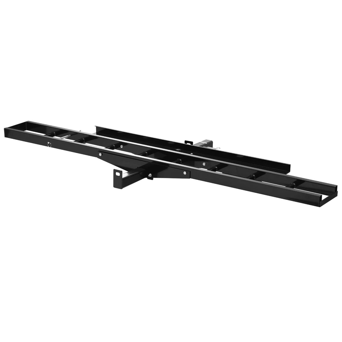 Motorcycle Carrier, 500 lbs Capacity, Heavy Duty Steel Hitch Mount Rack with 47in Ramp, Ratchet Straps & Stabilizer, Scooter Dirt Bike Trailer Hauler for Car Truck with 2-Inch Hitch Receiver