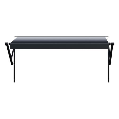 Motorized RV Awning Complete Kit, 20' Retractable Awning with Aluminum Alloy Frame, Outdoor Trailer Awning, Fit for Most RVs(Black Fade)