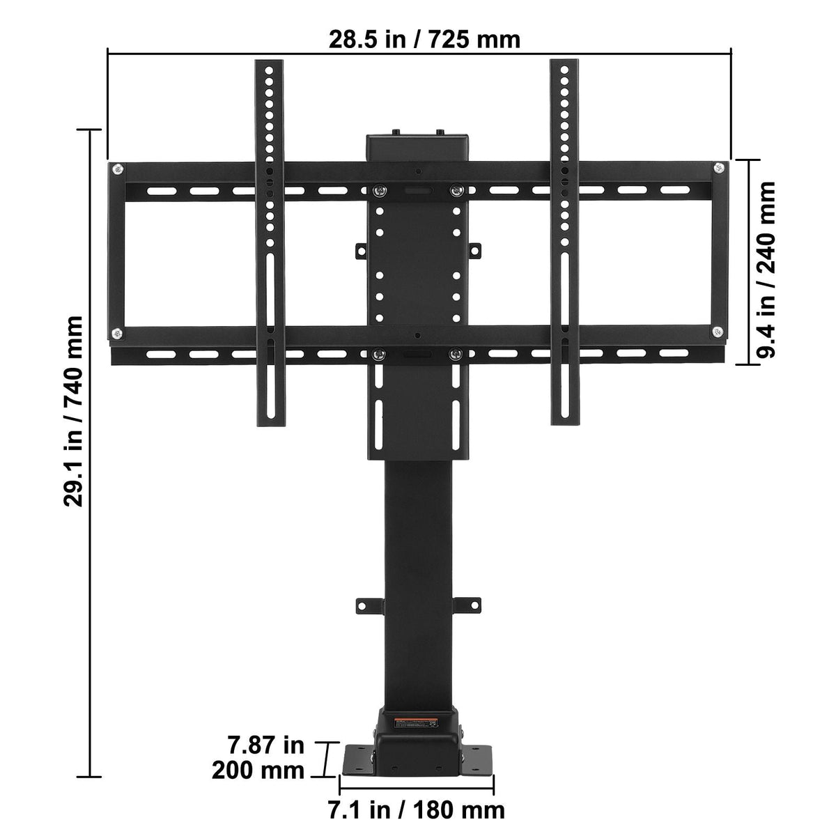 Motorized TV Lift Stroke Length 35 Inches Motorized TV Mount Fit for 32-65 Inch TV Lift with Remote Control Height Adjustable 28.7-64.2 Inch,Load Capacity 154 Lbs