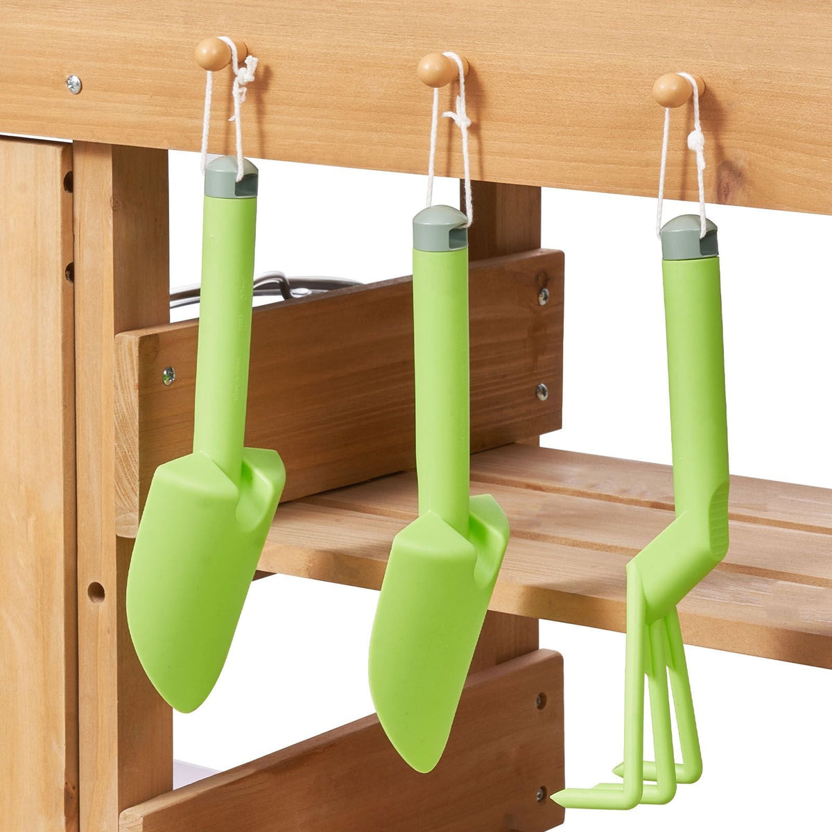 Mud Kitchen, Outdoor Mud Kitchen for Kids, Wood Outdoor Play Kitchens with Stoves, Hooks, Sinks, Planting Shovels, Spatulas, Handle, Cookware Pots and Accessories, Play with Water and Sand