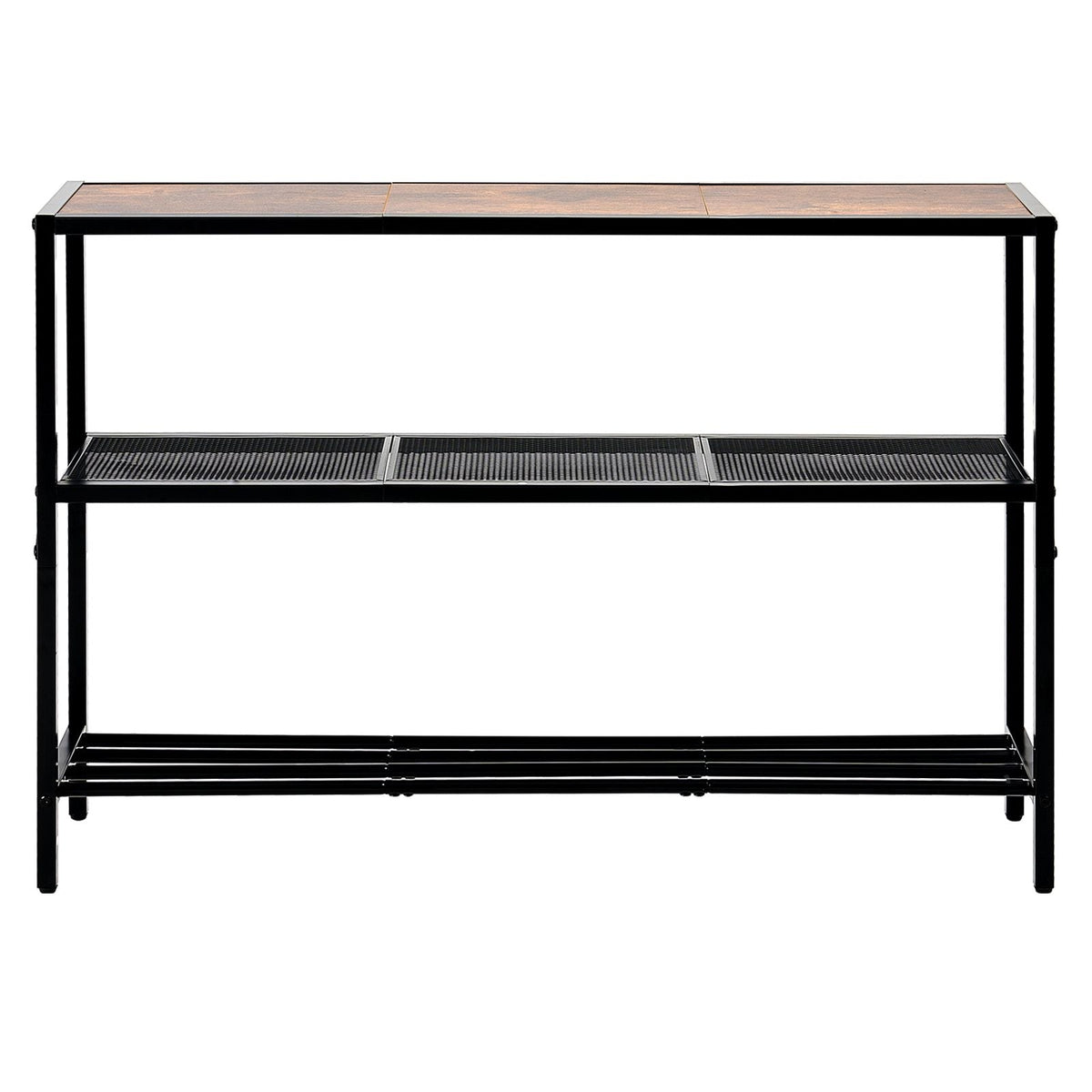 Narrow Console Sofa Table, 41.7 inches Behind Couch Table, 3-Tier Long Entryway Table and Skinny Hallway Table, Narrow Sofa Table with Metal Frame, for Entryway, Hallway, Living Room & Bedroom