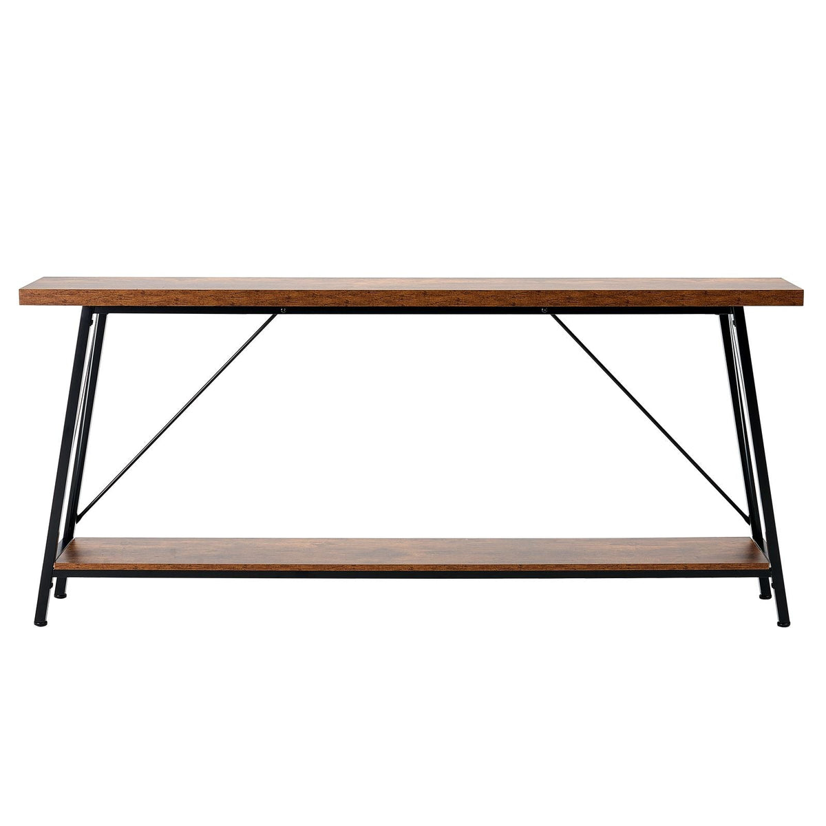 Narrow Console Sofa Table, 70.9 inches Behind Couch Table, 2-Tier Long Entryway Table and Skinny Hallway Table, Narrow Sofa Table with Metal Frame, for Entryway, Hallway, Living Room & Bedroom
