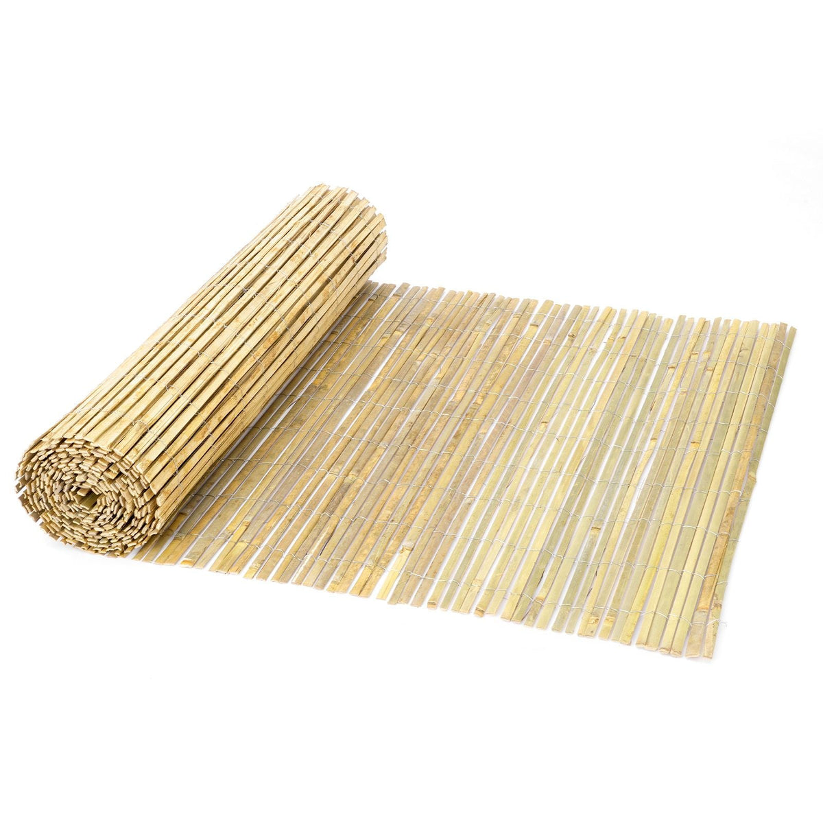 Natural Bamboo Fence Privacy Screen, Eco-Friendly Privacy Bamboo Slat Fence, 6 ft H x 13 ft L Decorative Bamboo Screen Panel, for Garden, Backyard, Balcony, Patio, Pool Side