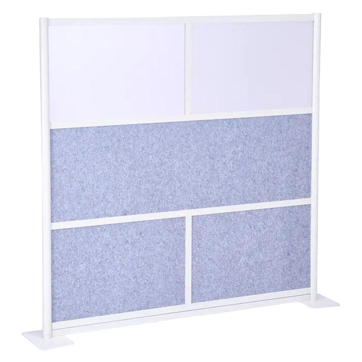 Office Divider Privacy Partition, 1-Pack, 70" x 70" Modular Wall Room Divider, PET Workstation Cubicle Partition with Frosted Windows, Freestanding Privacy Panel Wall for Office Library