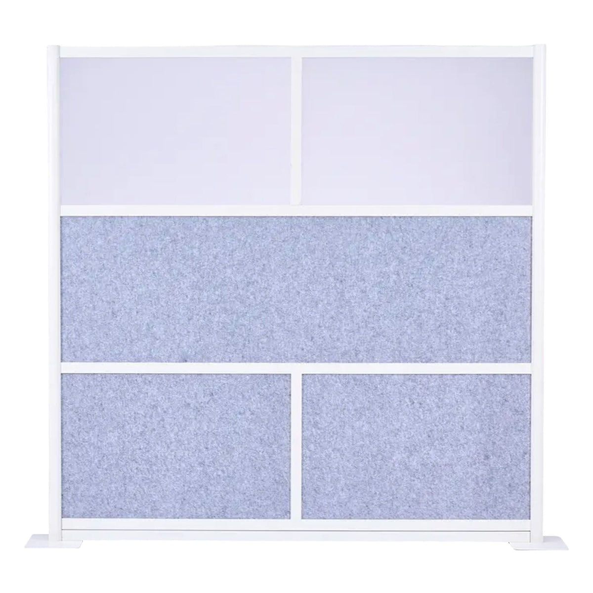 Office Divider Privacy Partition, 1-Pack, 70" x 70" Modular Wall Room Divider, PET Workstation Cubicle Partition with Frosted Windows, Freestanding Privacy Panel Wall for Office Library