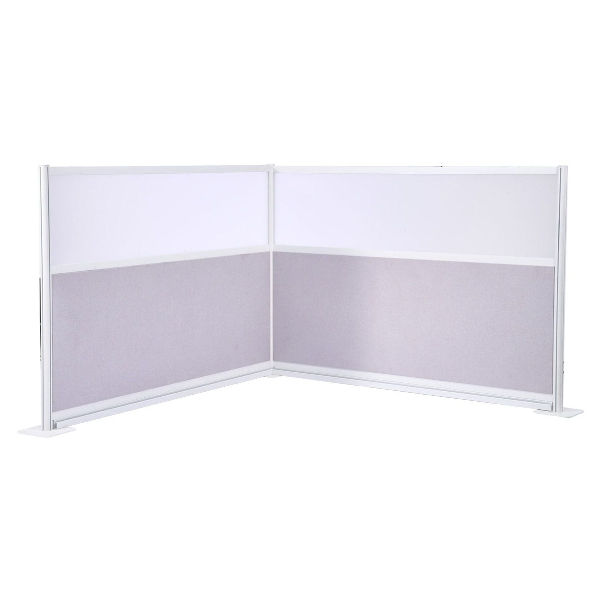 Office Divider Privacy Partitions, 2-Pack, 72" x 48" Room Divider Walls, PET Workstation Cubicle Partition with Frosted Acrylic Windows, Freestanding Privacy Panels for Office Library School