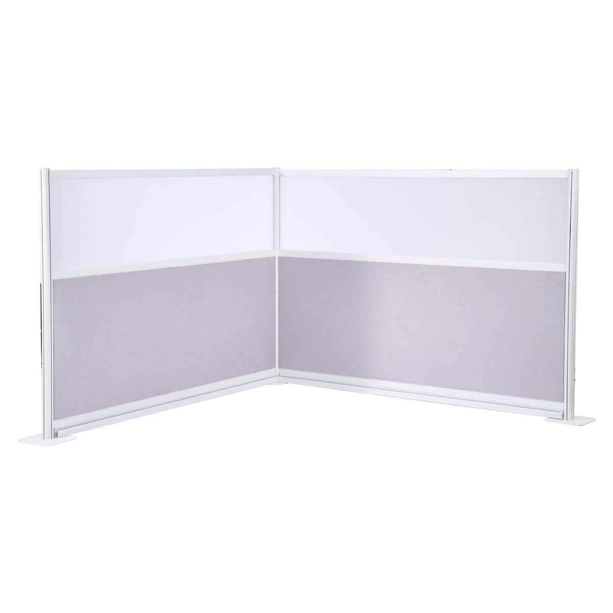 Office Divider Privacy Partitions, 2-Pack, 72" x 48" Room Divider Walls, PET Workstation Cubicle Partition with Frosted Acrylic Windows, Freestanding Privacy Panels for Office Library School
