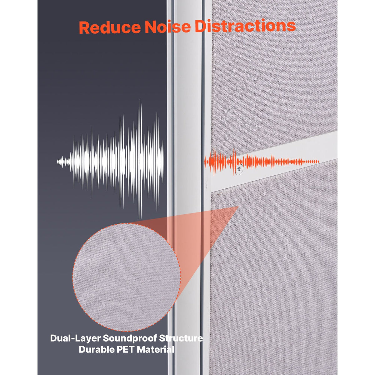 Office Divider Privacy Partitions, 2-Pack, 72" x 48" Room Divider Walls, PET Workstation Cubicle Partition with Outlet Covers, Freestanding Privacy Panels for Office Library School