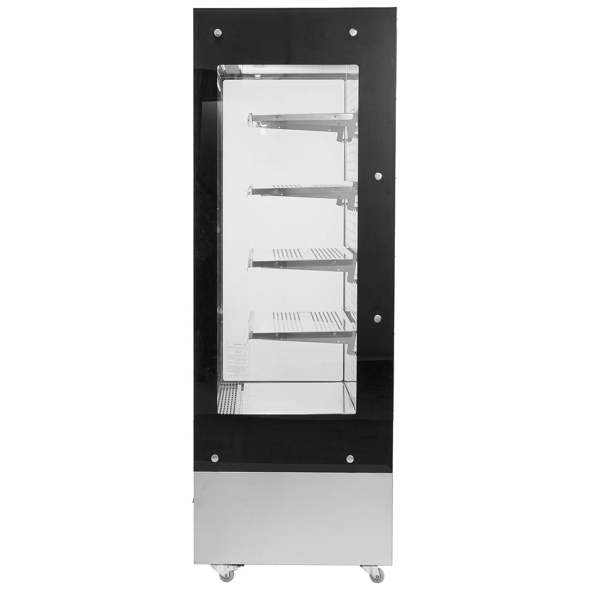 Open Air Merchandiser, 4-Tier Shelving Commercial Refrigerator, Grab and Go Display Cooler Refrigerator with Air Curtain, LED Advertising Light, Fits for Restaurants, Stores, Office, 18.4cu.ft.