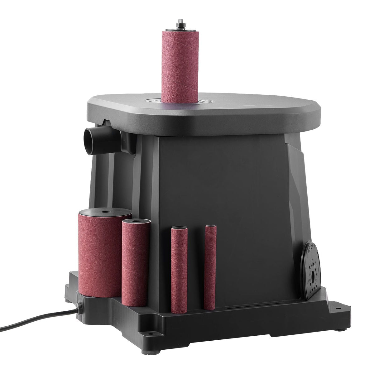 Oscillating Spindle Sander, 2000RPM Benchtop Spindle Sander with 6 Sleeves (1/2"-3"), 0.59" Stroke & Dust Connection Port for Furniture Finishing, Crafts Sanding, DIY Woodworking