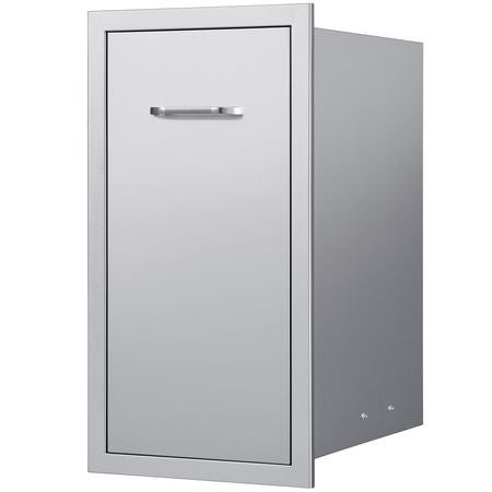 Outdoor Kitchen Trash Drawer, 13.54"W x 19.61"D x 25.79"H Interior Storage, Multi-Purpose Outdoor Kitchen Drawers Stainless Steel, 55 lbs Max Capacity per Tier, for Outdoors BBQ Island Kitchens