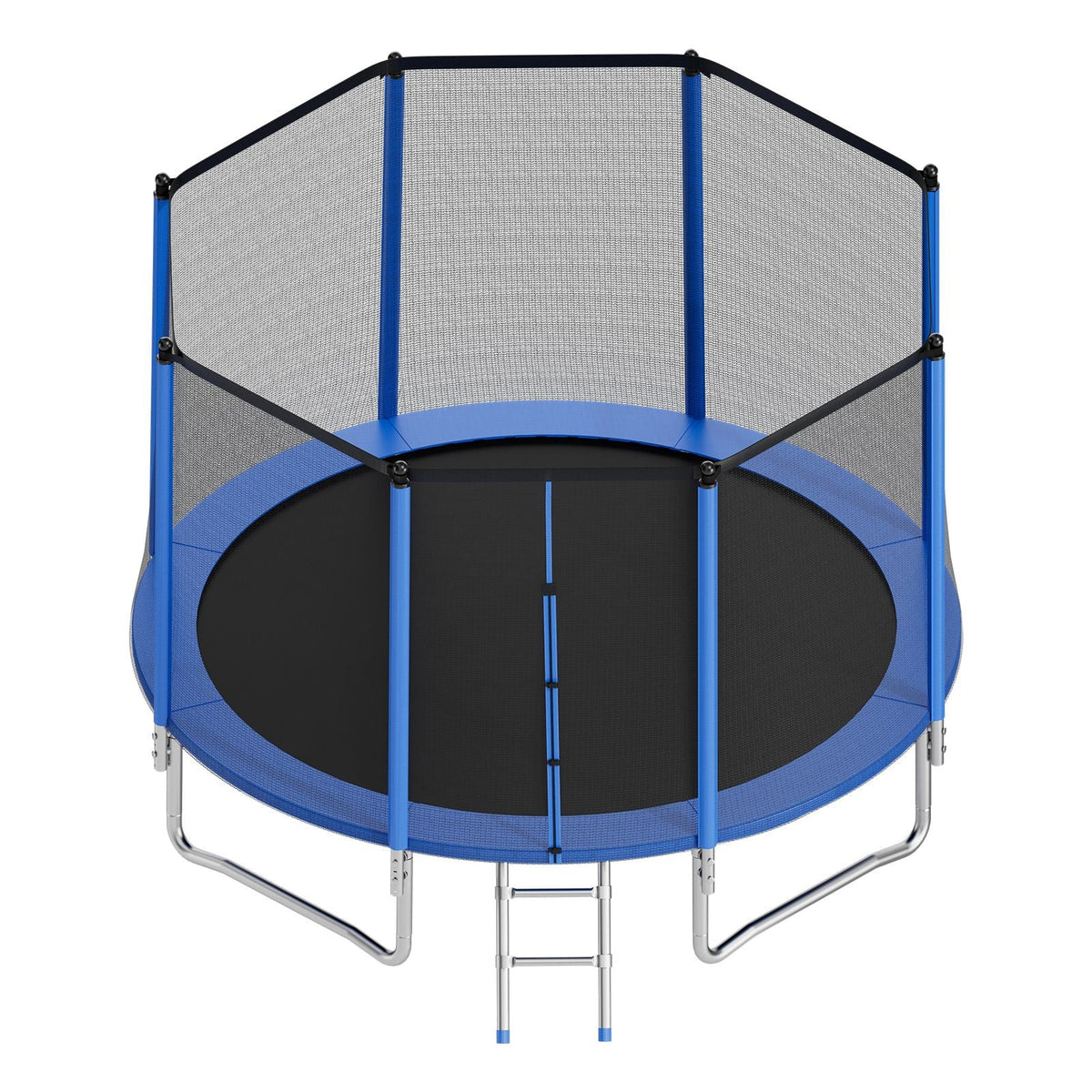 Outdoor Trampoline, 14FT Round Recreational Trampoline with Enclosure Net, ASTM Approved, Heavy Duty Trampolines, Max 450 lbs Weight Capacity, Anti-Rust Backyard Trampolines for Kids & Adults