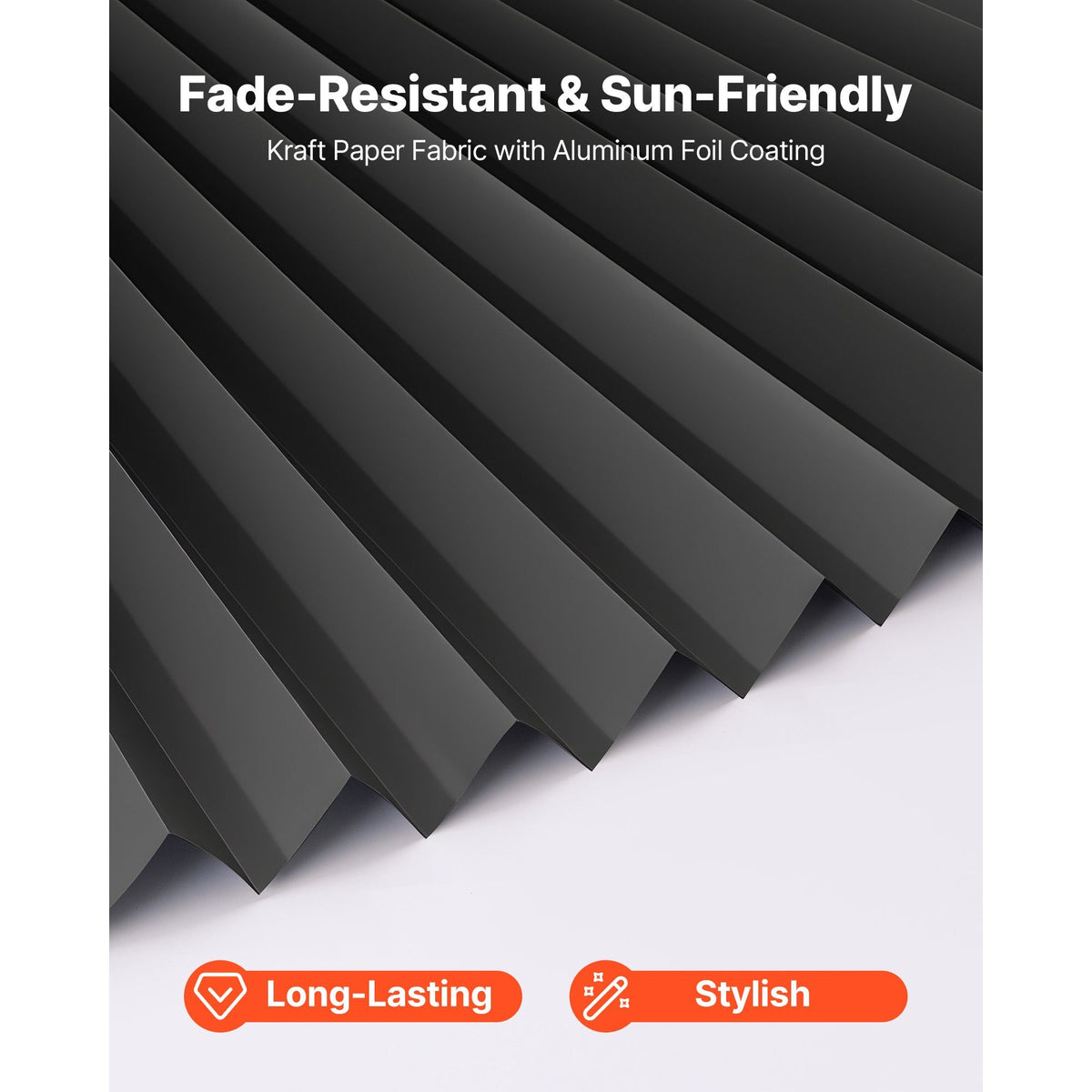 Paper Blinds, 6 Pack, 36 in x 72 in, Temporary Blackout Pleated Paper Shades, No Tools No Drilling, Pleated Blinds with Adhesive, Easy to Cut and install, for Indoor Windows, Kitchen, Bedroom