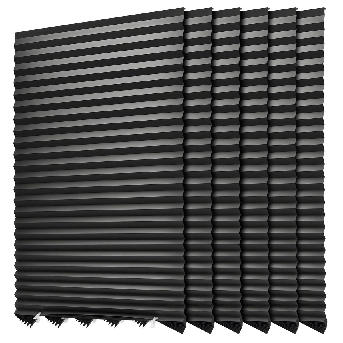 Paper Blinds, 6 Pack, 36 in x 72 in, Temporary Blackout Pleated Paper Shades, No Tools No Drilling, Pleated Blinds with Adhesive, Easy to Cut and install, for Indoor Windows, Kitchen, Bedroom