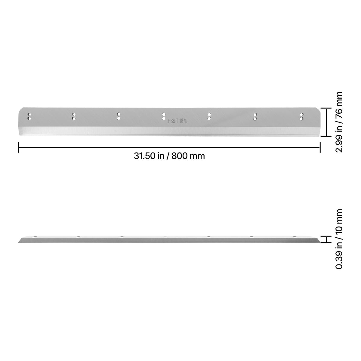 Paper Cutter Blade, Heavy Duty Steel Blade Replacement Suitable for Professional Cutter H670TV7, Paper Trimmer Machine Spare Blade,800 x 76 x 10 mm
