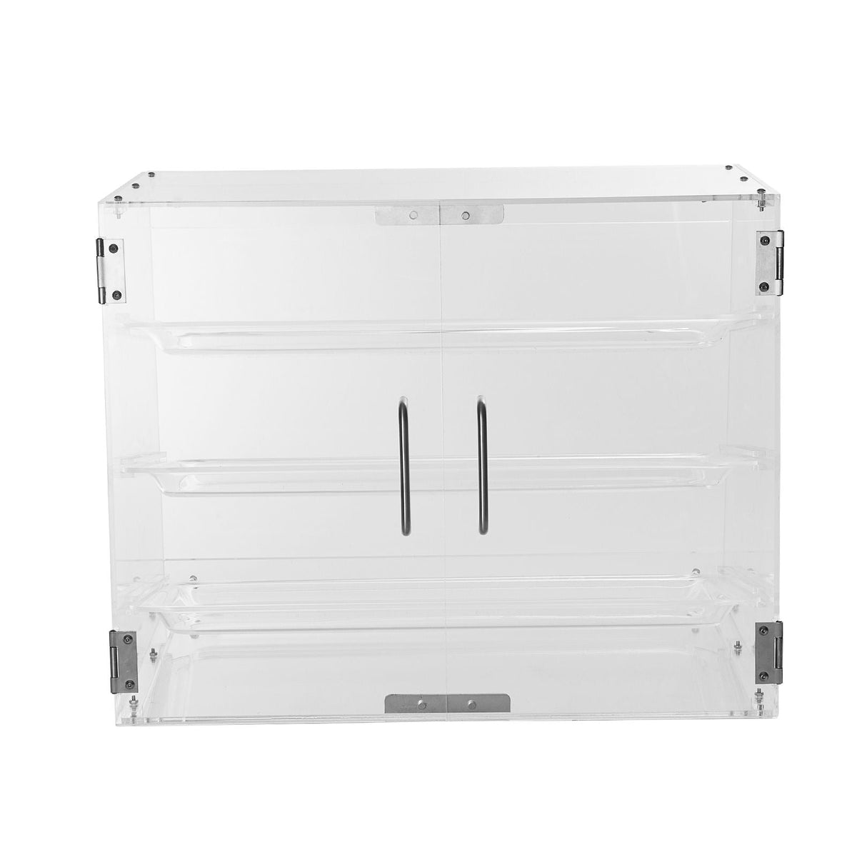 Pastry Display Case, 3-Tier Commercial Countertop Bakery Display Case, Acrylic Display Box with Rear Door Access & Removable Shelves, Keep Fresh for Donut Bagels Cake Cookie, 20.7"x17"x16.3"