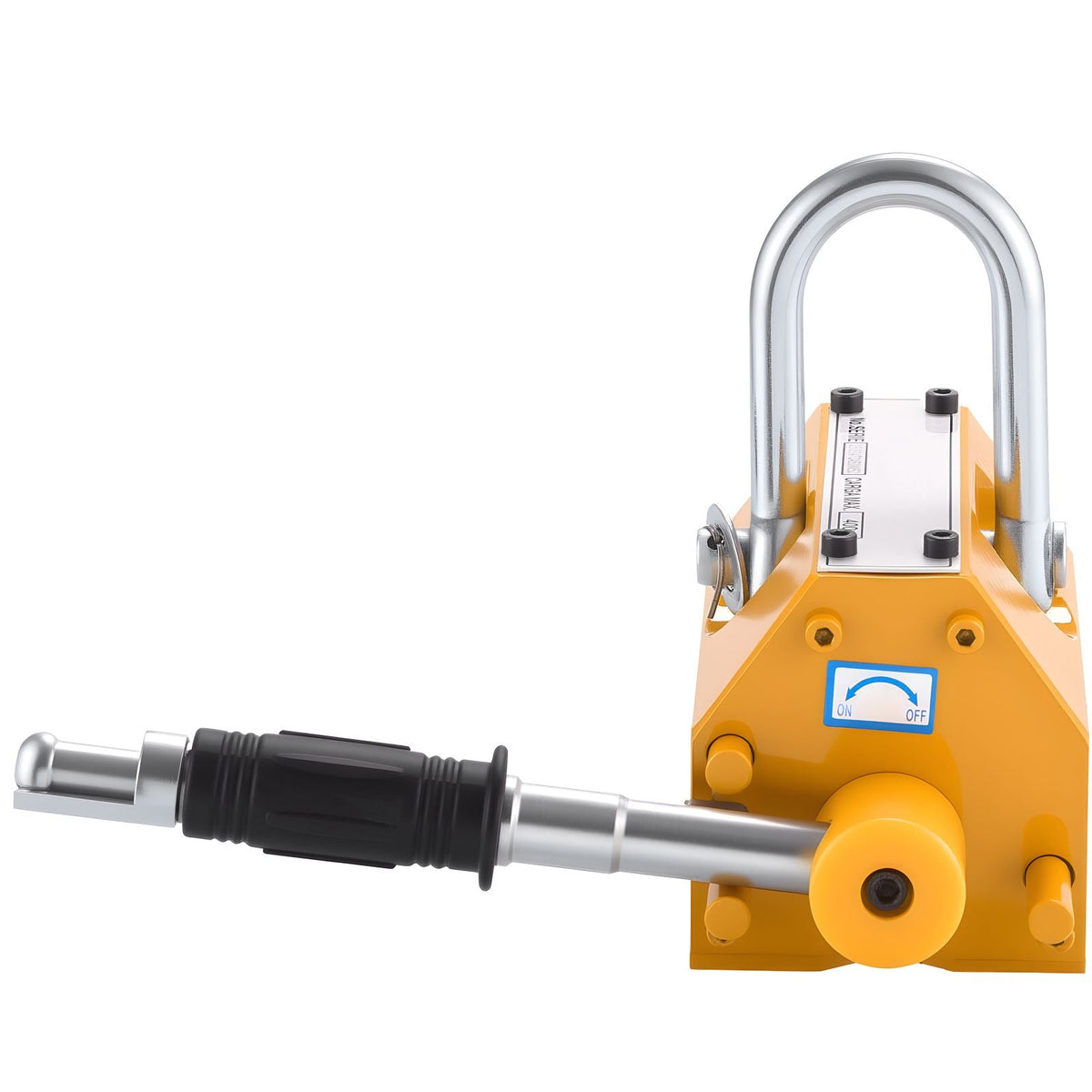 Permanent Magnetic Lifter, 880 lbs Pulling Capacity, Heavy Duty N42 Neodymium Lifting Magnet with Release Handle and Steel Hook, Used in Shop Crane and Hoist, for Lifting Plate Steel, Board