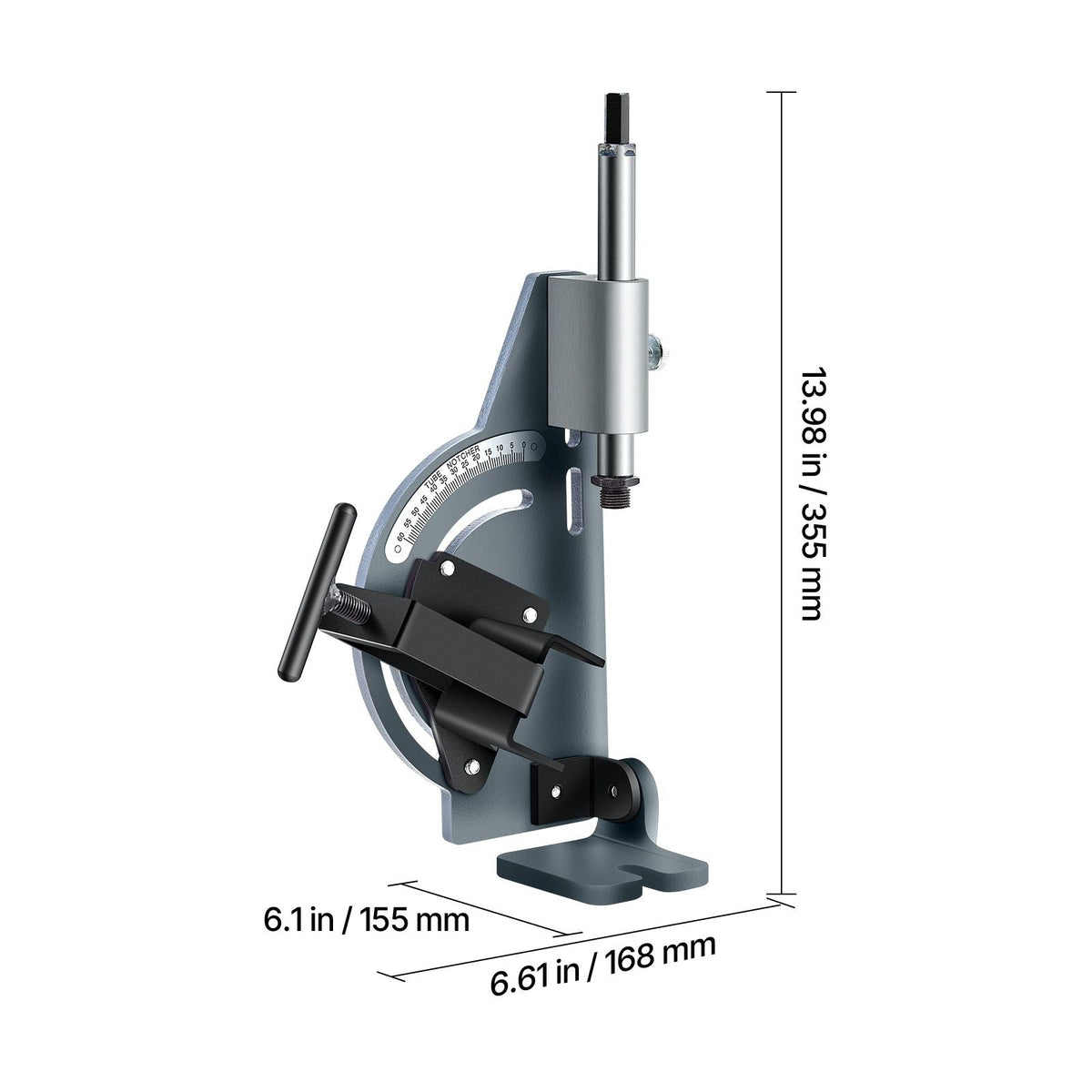 Pipe Notcher, Tubing Notcher for 1/2 to 2-inch Pipes, Pipe & Tube Notcher with 0 to 60° Adjustable Angle for Metal, PVC, Wood Pipes, Ideal for Repair Shops, Home Projects, Metalworking