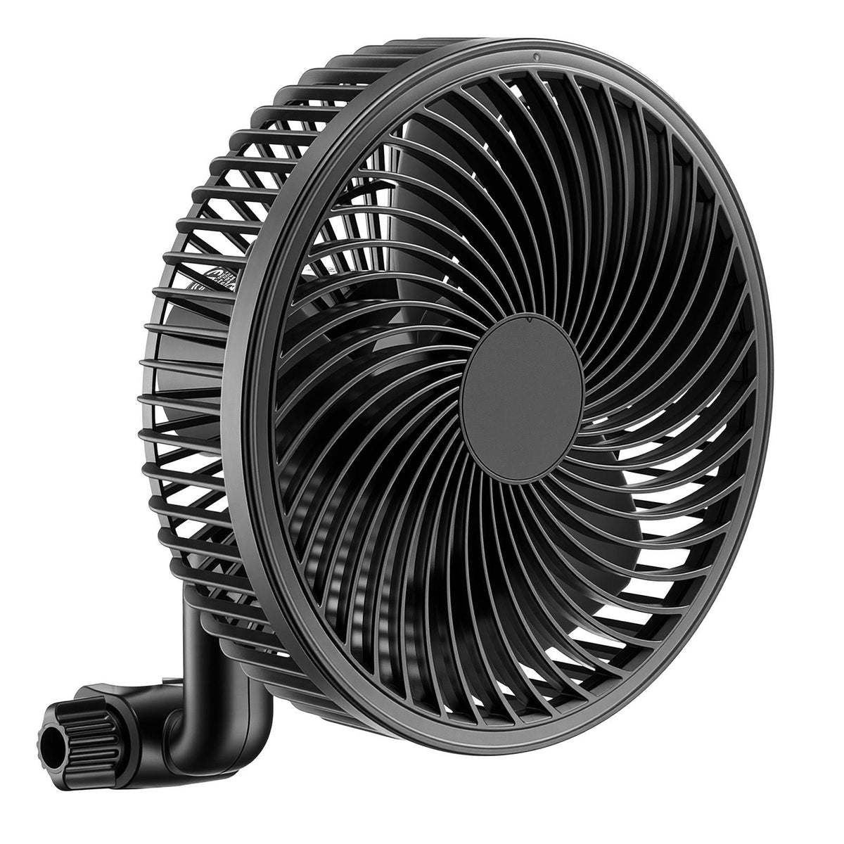 Plant Fan, Grow Tent Clip On Fan Rechargeable, USB Port with 9 Speeds & Circulation Mode, Smart Control, Powerful Oscillating, Long Runtime for Hydroponics Circulation Cooling, Black, 1 Pack