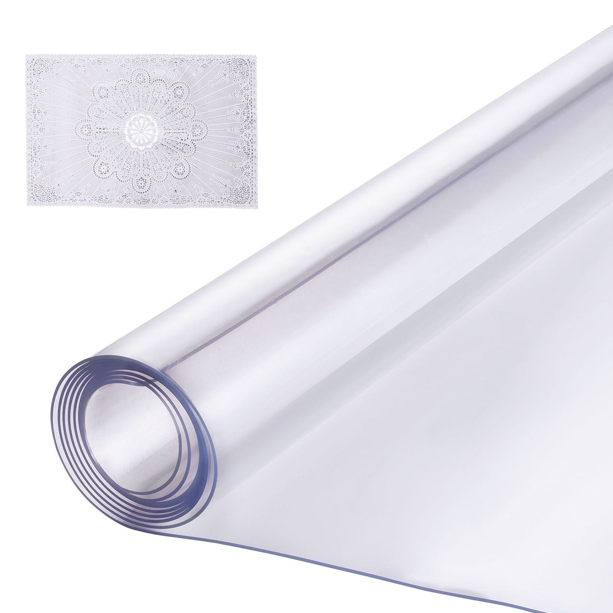 Plastic Table Cover, 36 x 48 Inch 1.5 mm Thick Clear Table Protector, Rectangle PVC Desk Mat, Waterproof & Easy Cleaning Desk Pad Tablecloth, for Office Dresser Dining Room Table Night Stand