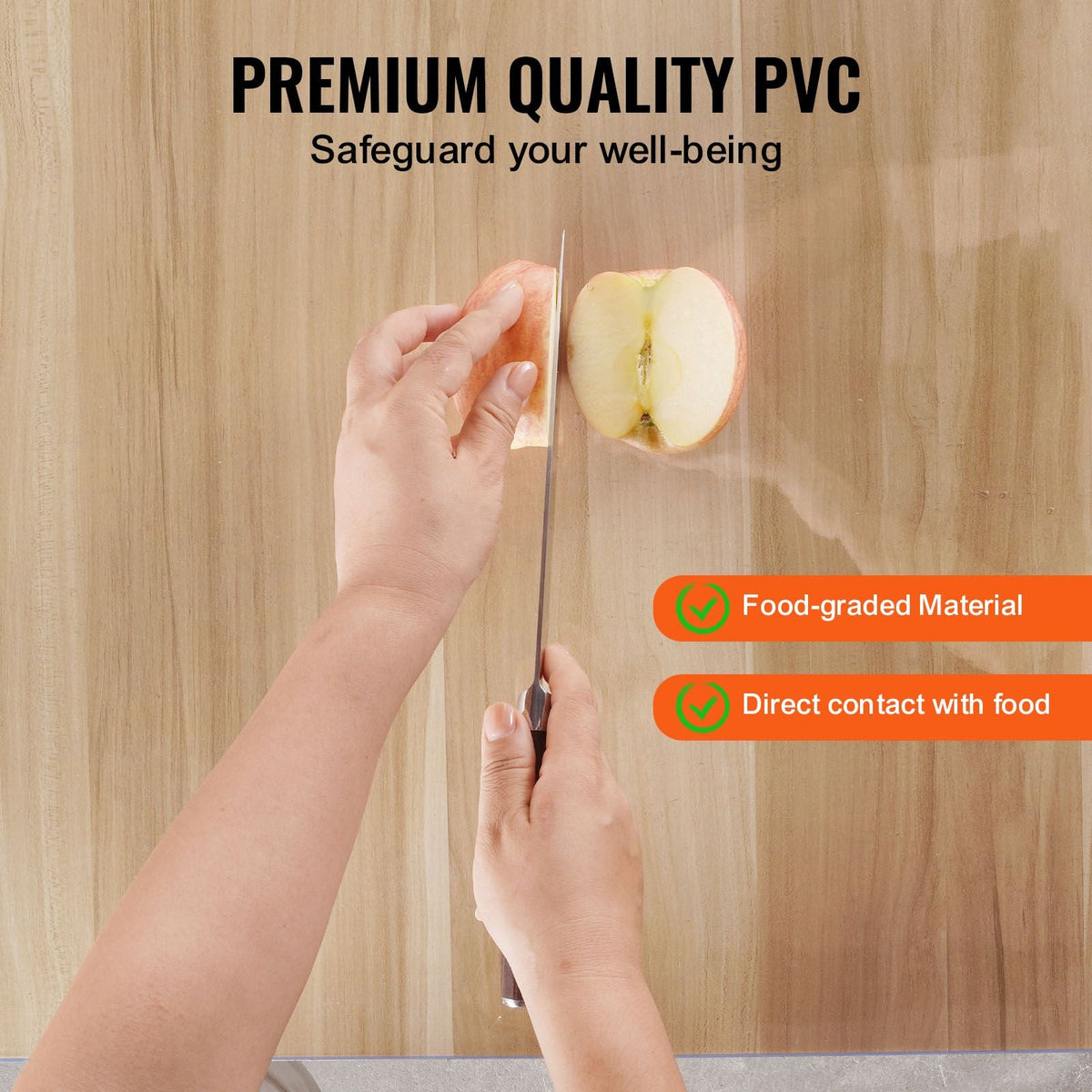 Plastic Table Cover, 42 x 96 Inch 1.5 mm Thick Clear Table Protector, Rectangle PVC Desk Mat, Waterproof & Easy Cleaning Desk Pad Tablecloth, for Office Dresser Dining Room Table Night Stand
