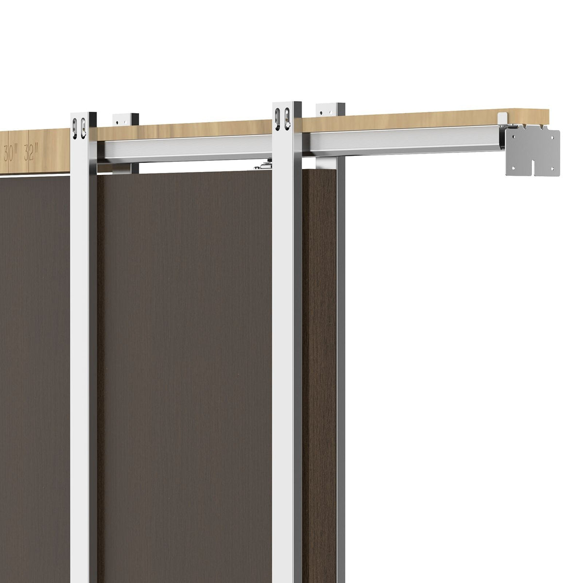 Pocket Door Frame Kit, for 24-32 in Wide 80 in High Door, Pocket Door Kit with Two-Way Soft Close Mechanism, Slide Smoothly Quietly, Easy to Install, Premium Galvanized Steel, for Living Room