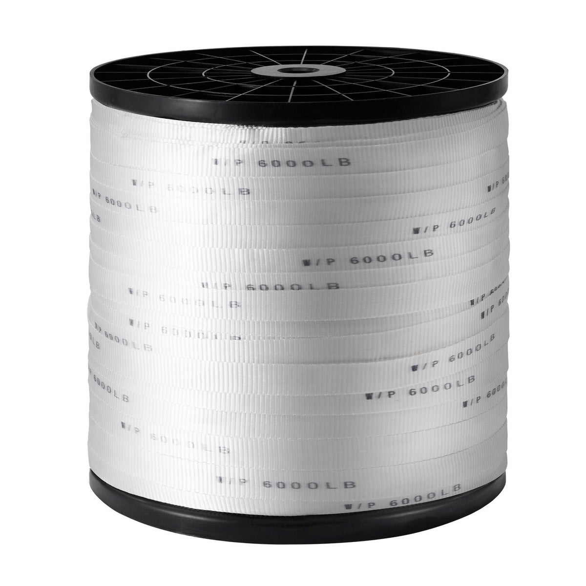 Polyester Pull Tape, 1" x 2103' Mule Tape Flat Rope, 6000 lbf Tensile Capacity, Printed Webbing Cable Pulling Tape for Packaging, Gardening, Commercial Electrical, Conduit Work, White