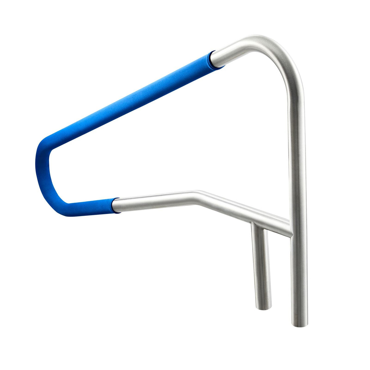 Pool Rail, 54 x 32 inch Pool Handrail, 220 lbs Load Capacity Heavy Duty 304 Stainless Steel Swimming Handrail, Detachable Nonslip Sleeve, Recessed or Base Mount, for Poolside, Water Parks