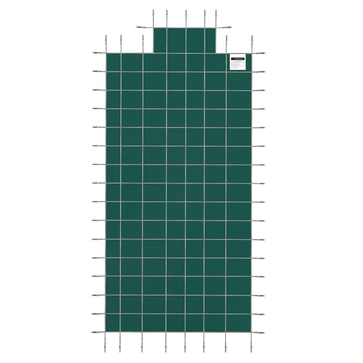 Pool Safety Cover Fits 20x40ft Rectangle Inground Pools, Safety Pool Cover with 4x10ft Center End Step, Mesh Solid Pool Cover with Drainage Holes for Swimming Pool, Winter Safety Cover, Green