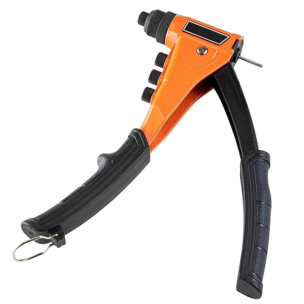 Pop Rivet Gun Kit, with 200 Blind Rivets, Heavy Duty Single Hand Riveter with 4 Interchangeable Nosepieces, 4 Drill Bits, and a Carrying Case, Manual Riveting Tool for Metal, Automotive, Home