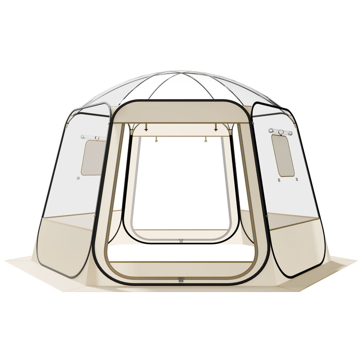 Pop up Bubble Tent, 11 x 10.2 ft Waterproof & UV-Resistant, Clear Camping Tent Shelter, Outdoor Garden Dome Igloo Tents with Windows, 540° Panoramic View, for 8-10 Persons Patio Backyard