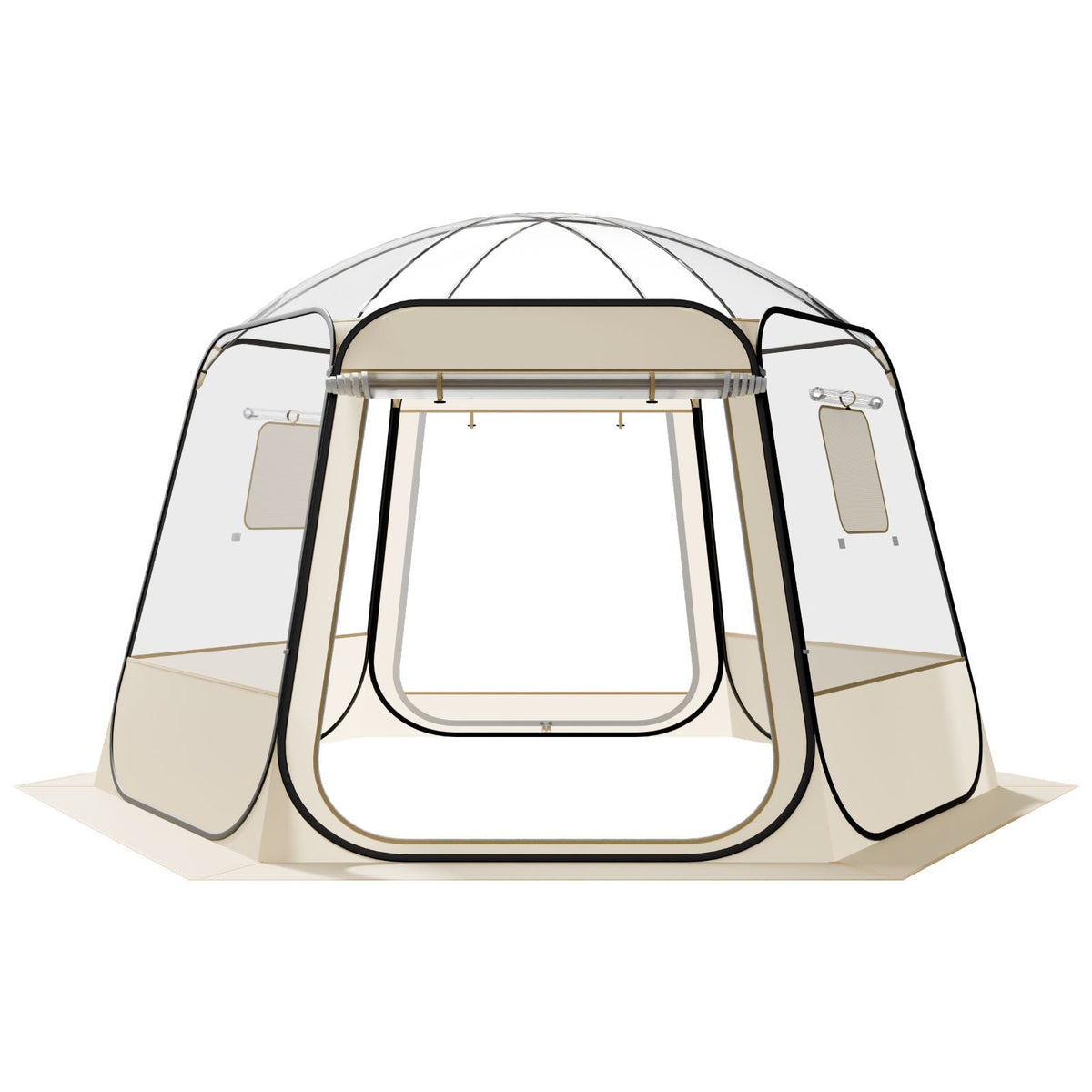 Pop up Bubble Tent, 11 x 10.2 ft Waterproof & UV-Resistant, Clear Camping Tent Shelter, Outdoor Garden Dome Igloo Tents with Windows, 540° Panoramic View, for 8-10 Persons Patio Backyard