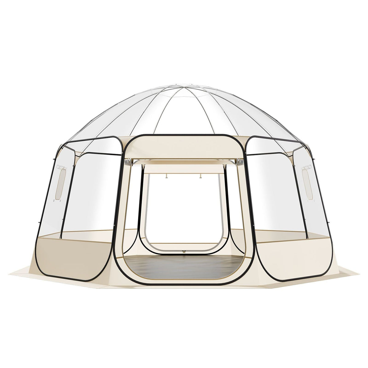 Pop up Bubble Tent, 15 x 13.8 ft Waterproof & UV-Resistant, Clear Camping Tent Shelter, Outdoor Garden Dome Igloo Tents with Windows, 540° Panoramic View, for 12-15 Persons Patio Backyard
