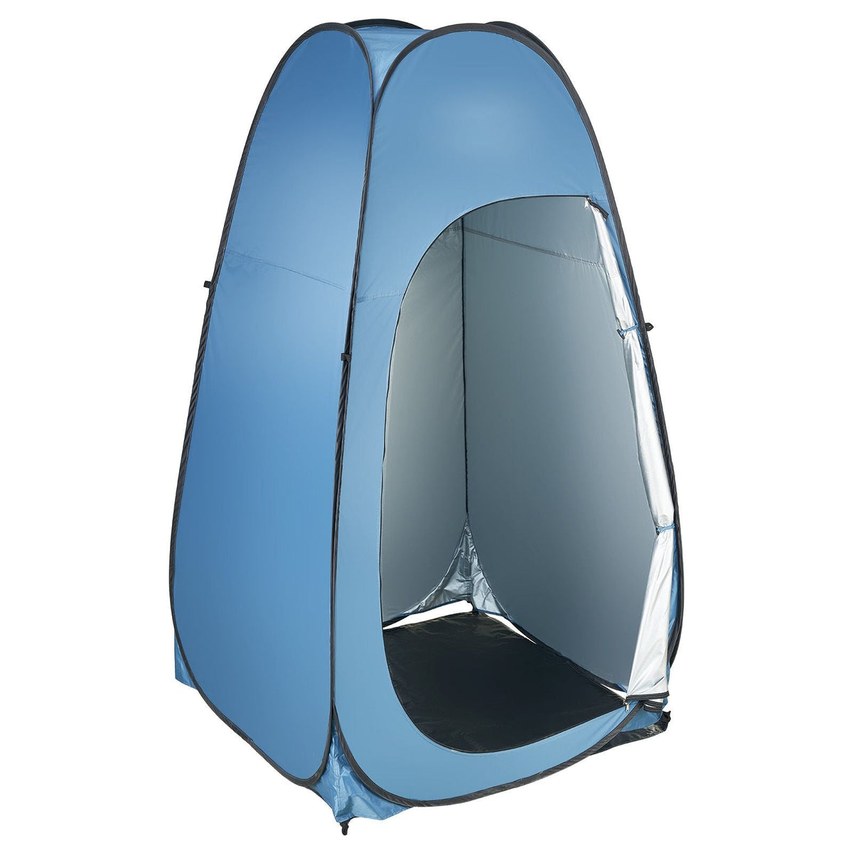 Pop up Shower Tent, Instant Portable Privacy Tent Changing Room with Shower Bag, Ground Stakes, Ropes, Carry Bag, 190T Polyester with Silver Coating, Quick Setup, for Camping, Beach, Fishing