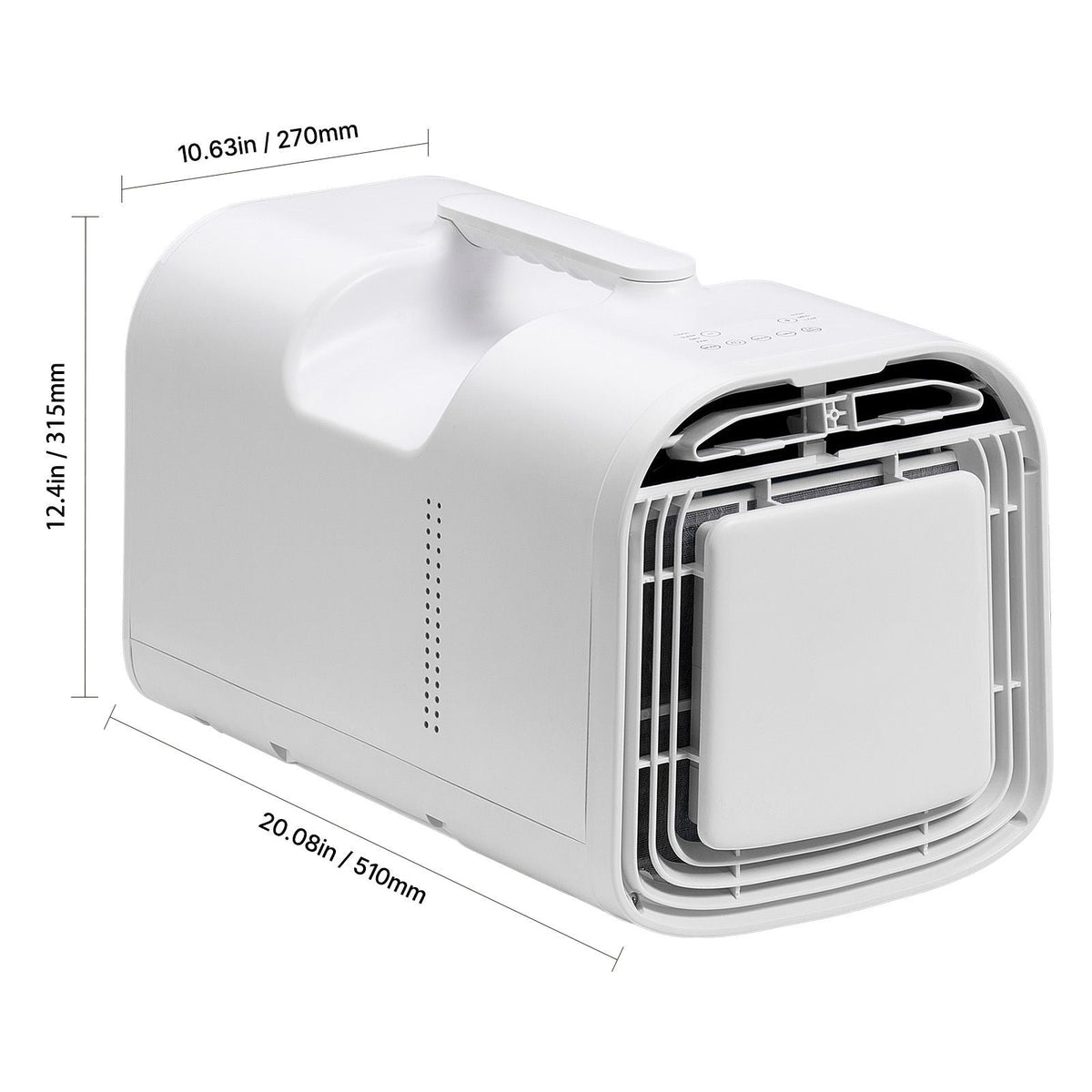 Portable Air Conditioner, 4250 BTU 3-Speed Air Conditioning Unit with 24H Timer, Remote-Control Air Portable AC Adjustable Temp 16-32Celsius, for Outdoor Tent Camping, RVs or Home Use, White