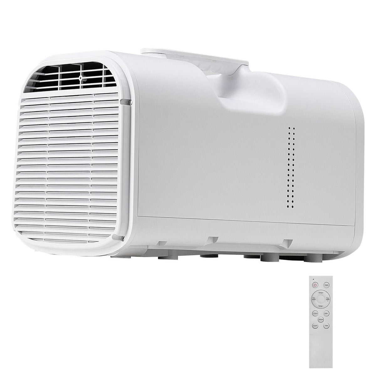 Portable Air Conditioner, 4250 BTU 3-Speed Air Conditioning Unit with 24H Timer, Remote-Control Air Portable AC Adjustable Temp 16-32Celsius, for Outdoor Tent Camping, RVs or Home Use, White