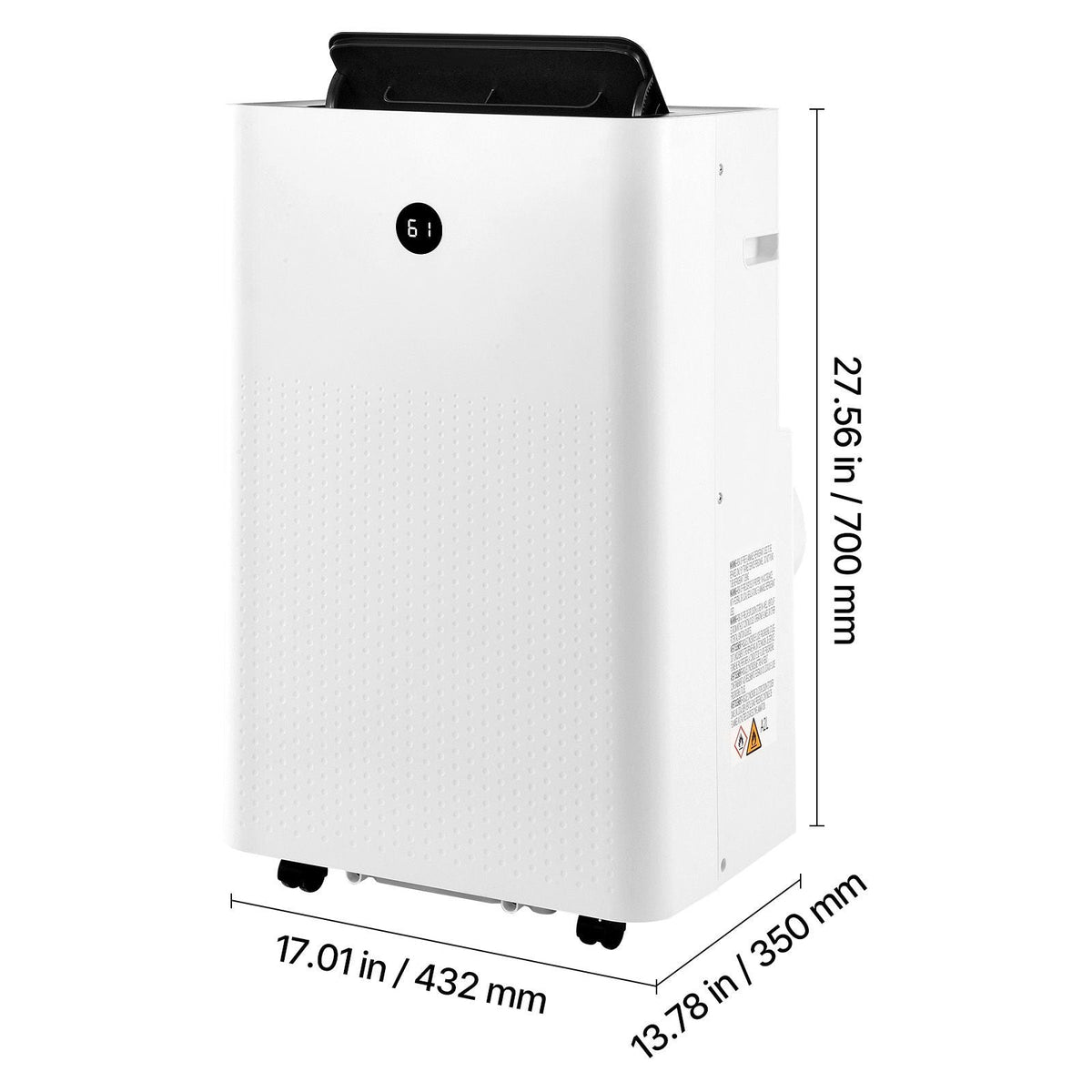 Portable Air Conditioner and Heater Combo, 14000 BTU (9800 BTU SACC) 5-in-1 Standing Cooling Ac Unit, LED Touch Panel & Remote Control, 24h Timer, Dehumidifier/Fan/Sleep Mode for Room Indoor