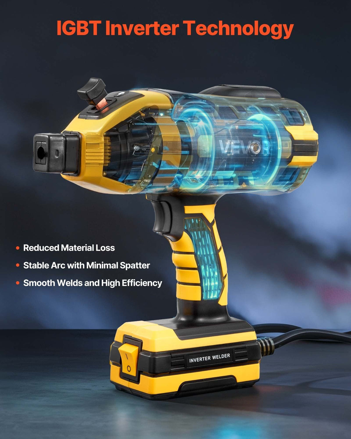 Portable Handheld Welding Machine, 20-120A Portable ARC Welder with 5-Level Current Adjustment & IGBT Inverter, 110V Handheld Stick Welder with Hot Start Function Fit for 1/16"-1/8" Welding Rods