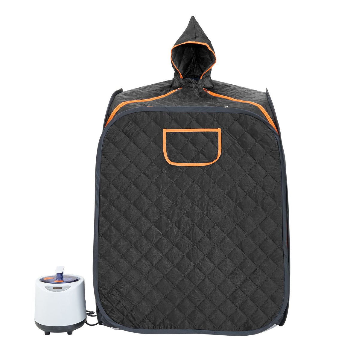 Portable Personal Steam Sauna Spa Tent with 1200 Watt Steam Generator, with Chair & Storage Bag, Home Therapeutic Sauna Blanket for Detox Relaxation, Time & Temperature Remote Control, Black