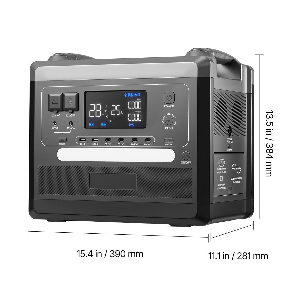 Portable Power Station, 2400W 2160Wh Power Station Solar Generator with 10 Output Ports & Adjustable Input Power, Expandable LiFePO4 Battery Backup for Home Camping RV (Solar Panel NOT Included)