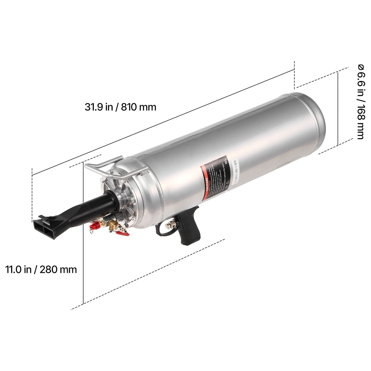Portable Tire Bead Seater, 3.2 Gal / 12 L Air Bead Blaster, Handheld Tire Inflator Tool, 87-116 PSI Operating Pressure, Trigger Seating Inflator for Compact SUV, Light Truck, E-Bike, RV, ATV