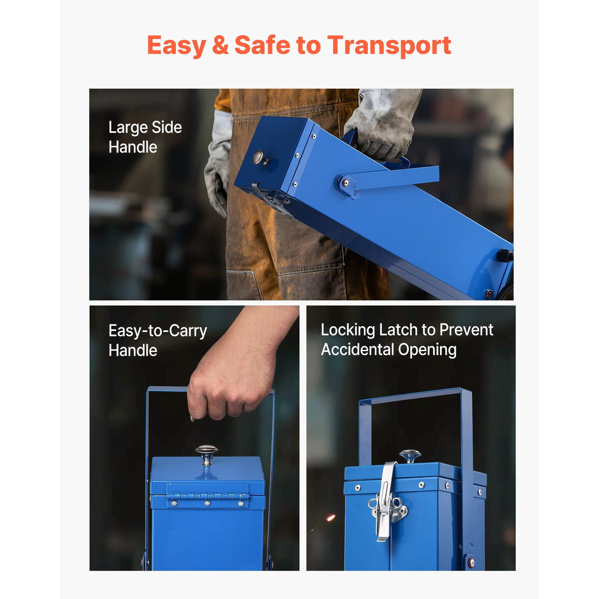 Portable Welding Rod Oven, 10LBS Capacity Electrodes Drying Oven 230W 120V, 300 F Fast Heating Welding Rods Dryer for 18-inch Stick Electrodes - with Easy-to-Carry Handle & Safety Locking Latch